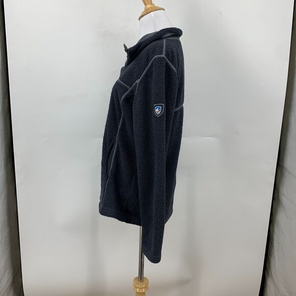 Kuhl Avalon Snap Fleece Jacket Womens S Small Gray 1/4 Button Pockets Pullover - Picture 6 of 16